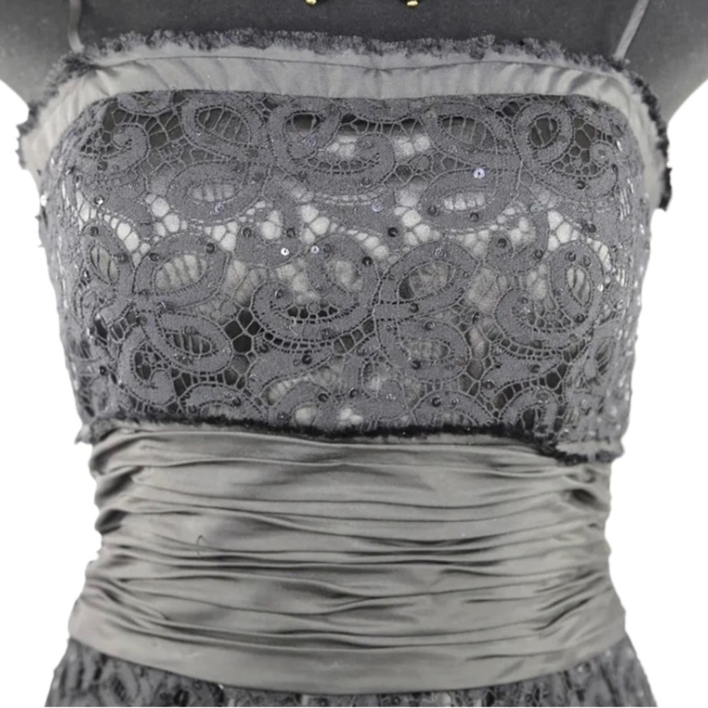 Marc Bouwer Black Beaded Bubble Cocktail Dress 6 - Picture 6 of 11